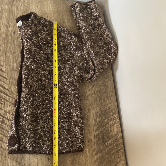 Vintage Boundary Waters brown womens open front knit sweater 34% mohair size M - Picture 9 of 9